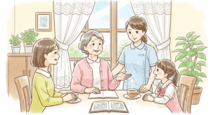 家族の生活も支える（初期認知症＋家族支援）のイメージ